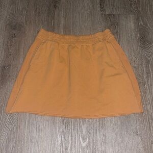 Aerie offline soft  Sweatshirt Skirt orange size small has pockets casual
Comfy